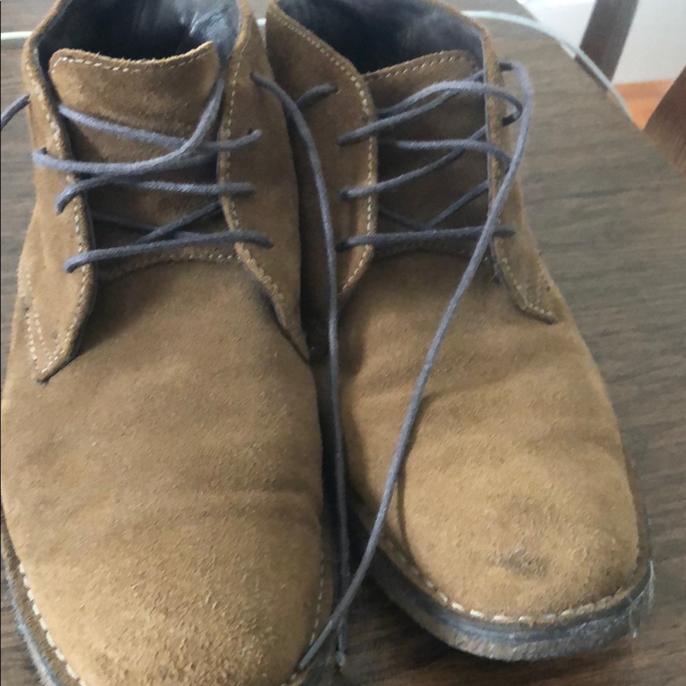 Johnston & Murphy Men's Brown Suede Lace-Up Desert Boots